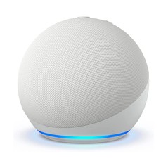 Amazon Echo Dot (5th Generation) Smart Speaker - Glacier White | Exceptional Sound & Smart Home Control